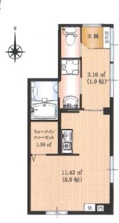 イルマーレ壱番館の物件間取画像